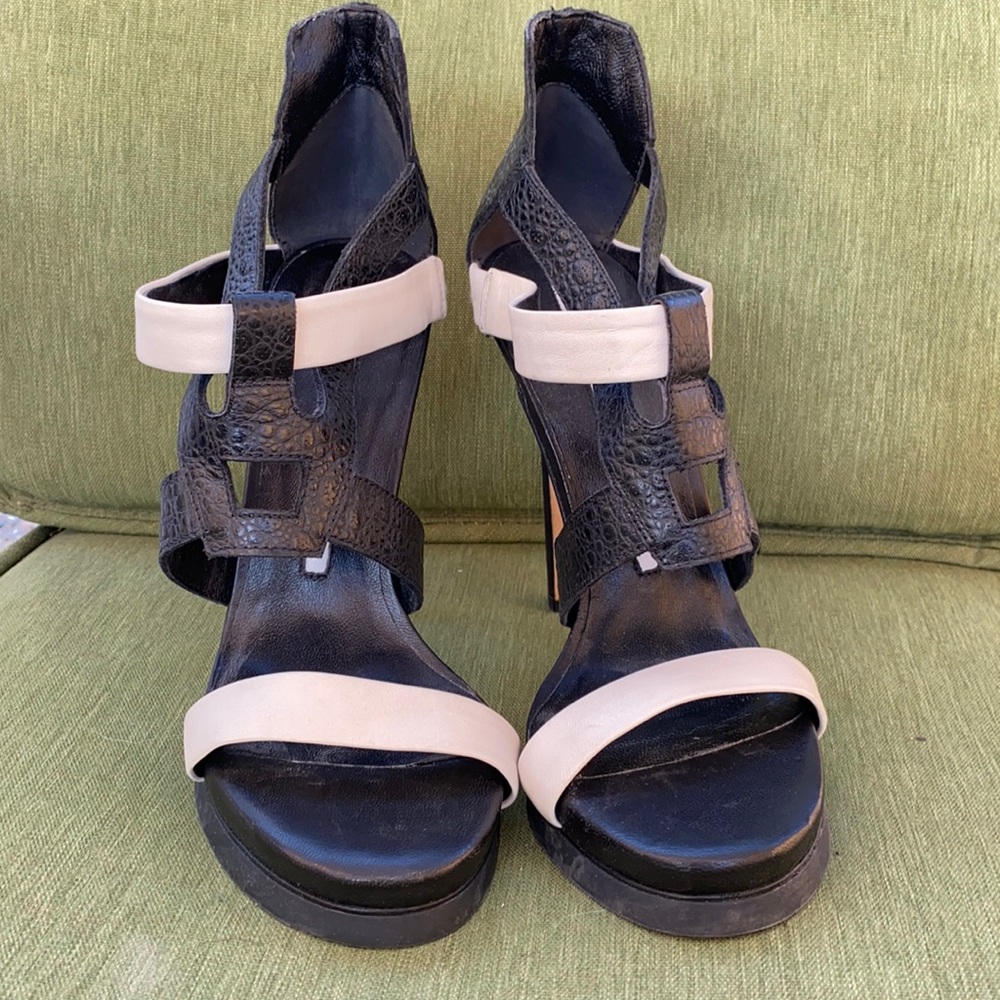 Black and white Stiletto heels